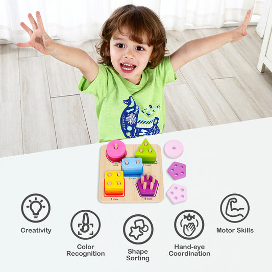 Wooden Montessori Geometric Shape Sorter