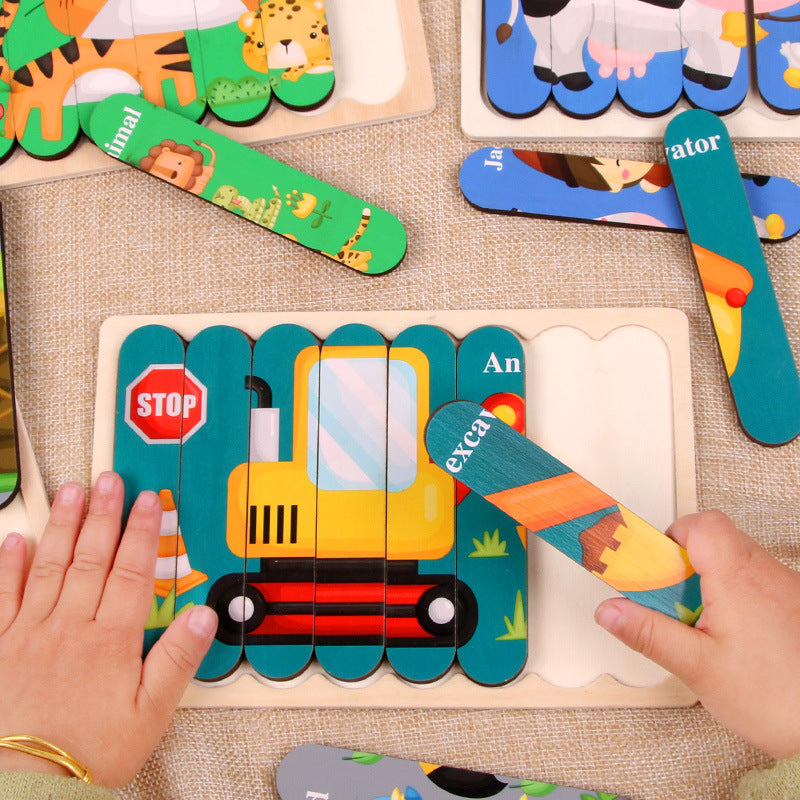 Montessori Bar Puzzle Board – Easy First Puzzle for Kids