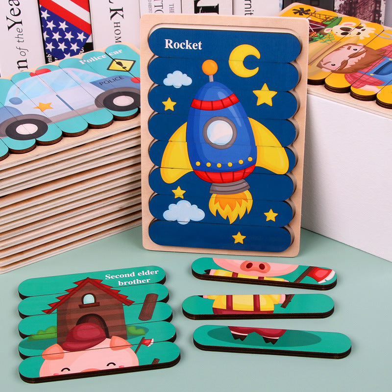 Montessori Bar Puzzle Board – Easy First Puzzle for Kids