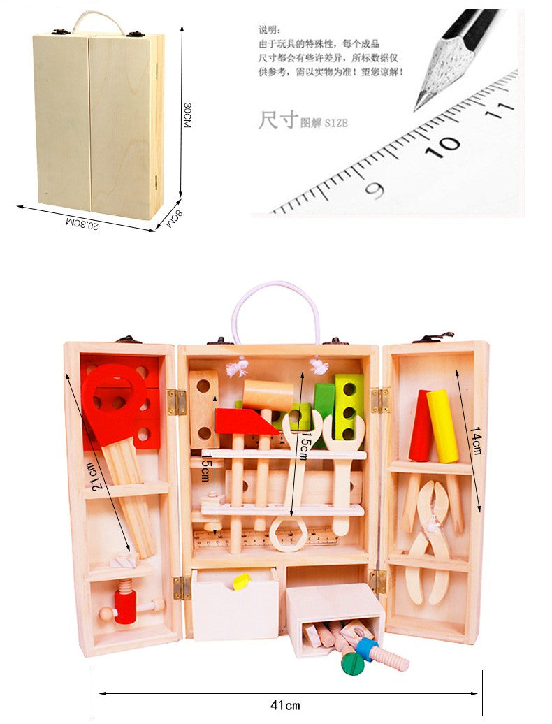 Wooden Montessori Repair Tools Set – 37 PCS