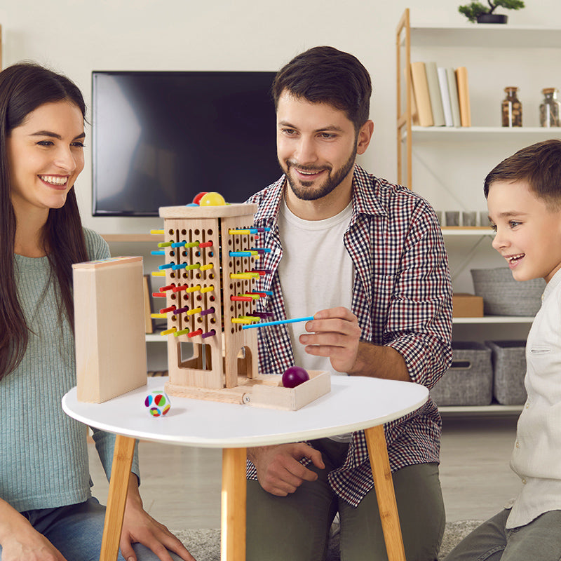 Montessori Wooden Stick & Ball Drop Game