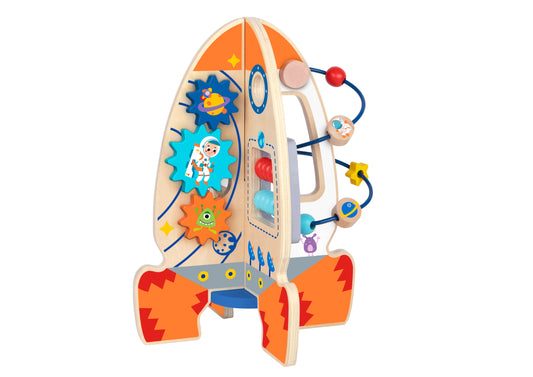 Wooden Rocket Toys Activity Cube