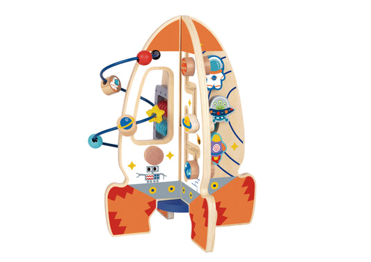 Wooden Rocket Toys Activity Cube